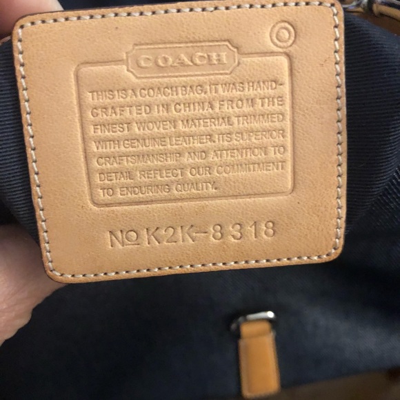 Vintage Coach Denim Purse with Leather Trim - Picture 10 of 10